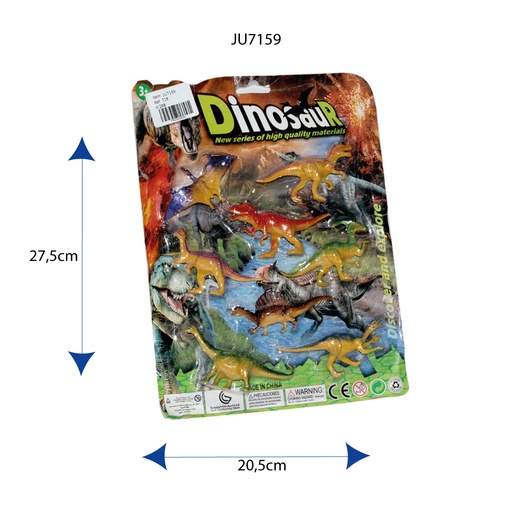 [JU7159] SET DE DINOSAURIOS EN BLISTER X 8 UNDS  [718]