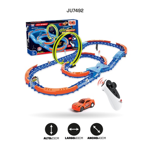 [JU7492] INFRARROJO R / C NOCHE LUCES CARRO DE CARRIL [88802]