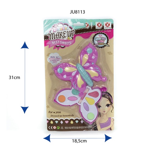 [JU8113] SET DE MAQUILLAJE FIGURA MARIPOSA [B8711-4 / YS0205102]