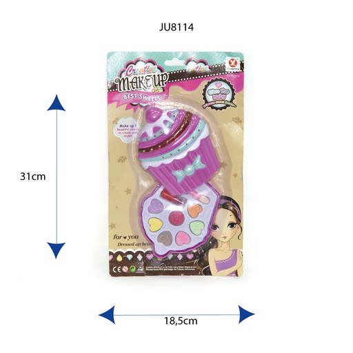 [JU8114] SET DE MAQUILLAJE FIGURA PASTELITO [D8721-2 / YS960205]