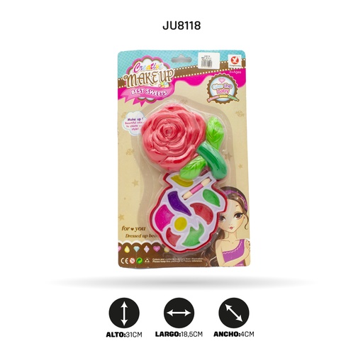 [JU8118] MAQUILLAJE ENCARTONADO FIGURA ROSA [D8721-3  YS0205106]