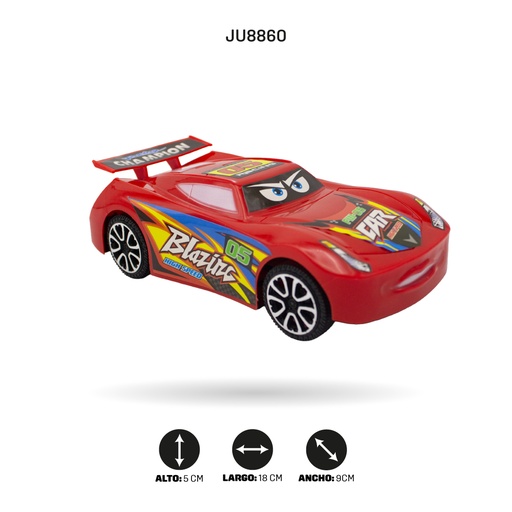 [JU8860] VEHICULO  FRICCION DE CARRERAS CON ALERON   [678-2]