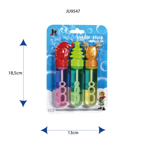 [JU9547] BURBUJERO EN BLISTER FIGURAS NAVIDAD X 3 UNDS [FCJ0757283 / 501-3]