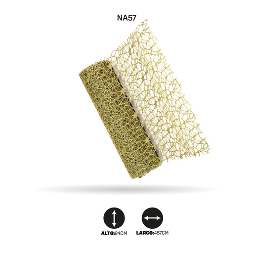 [NA57] MALLA DE NAVIDAD 26 CMS CON POLVO ROSA DORADO X120 [PAC2633]