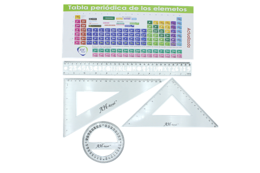 [PA1350] JUEGO GEOMÉTRICO AH ROYAL GRUESO 120 GRS CON TABLA PERIODICA [PAC3295-1350-PAC60015-1350]