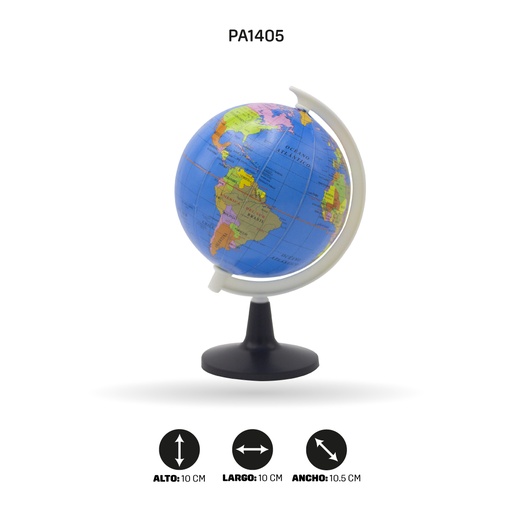 [PA1405] GLOBO TERRAQUEO 10.6 CM [PAC2050-1405-PAC20307-1405]