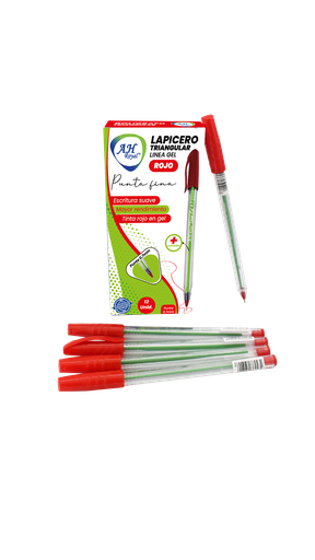 BOLIGRAFO AH ROYAL LINEA GEL 0.7 TRIANGULAR ROJO [PAC70631-2051]