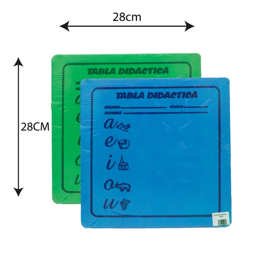 [PA231] TABLA NACIONAL PARA PUNZAR COLORES SURTIDOS -  CAJA X 200[0]