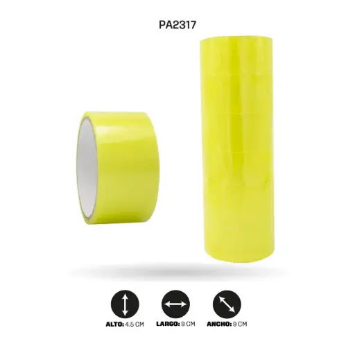 CINTA AH ROYAL AMARILLA ANCHA 45 mm x 32 mts x 45 mic [PAC3671-PAC90046-2317][PAC3659]