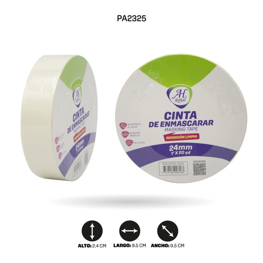 [PA2325] CINTA AH ROYAL ENMASCARAR  1" (24mm) x 20 yd [PAC20131-2325][PAC6818]