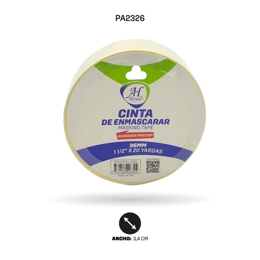CINTA AH ROYAL ENMASCARAR 1.5" ( 36mm) x 20 yd [PAC20132-2326][PAC6819]