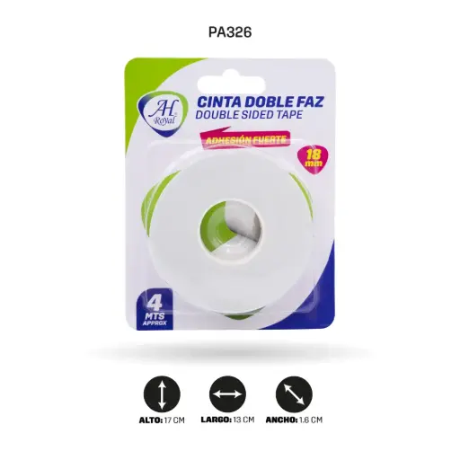 [PA326] CINTA AH ROYAL DOBLE FAZ DE 1.8 cm x 2 mm x 4 mts [PAC90056-326]