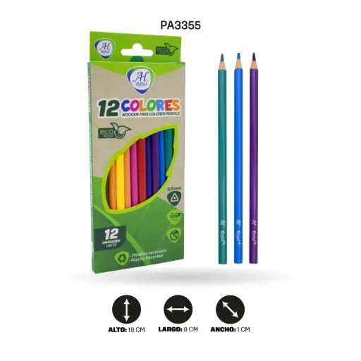 [PA3355] COLOR ECO ROYAL LARGO 100% ECOLOGICO X 12UN [PAC3623-3355]
