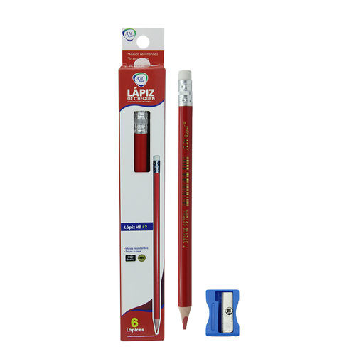 [PA34] LAPIZ AH ROYAL ROJO JUMBO DISPLAY X 6 UND [PAC2505]