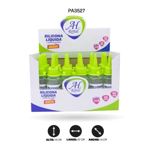 [PA3527] SILICONA AH ROYAL LIQUIDA X 60ML DISPLAY X24 [PAC50198-3527]
