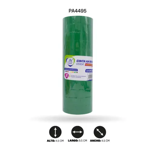 [PA4495] CINTA AH ROYAL VERDE  2.4 cm x 36 mts (SETS X 12 UND) [PAC2128]