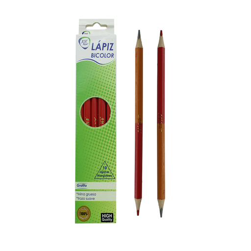 [PA4890] LAPIZ AH ROYAL BICOLOR ROJO MINA GRUESA [PAC2203] DISPLAY X 10