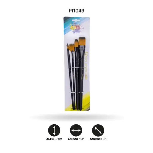 [PI1049] PINCEL AH ROYAL NEGRO PREMIUN SURTIDO X4 [PAC90358-1049]