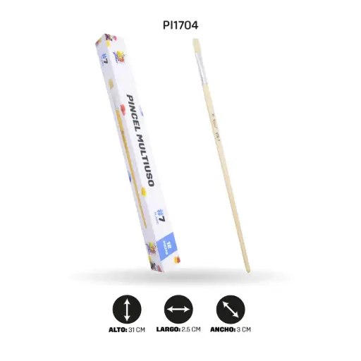 [PI1704] PINCEL CHINO AH ROYAL PLANO NO 7 X12 [PAC20007-1704-PAC80088-1704]
