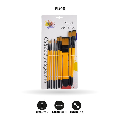 [PI240] PINCEL AH ROYAL PUNTA QUEMADA X10 [PAC20093-240]