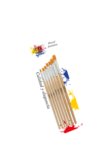 [PI334] PINCEL AH ROYAL JUEGO LENGUA DE GATO MADERA SET X 6 UND [PAC20074]