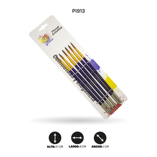 [PI913] PINCEL AH ROYAL REDONDO N°8 X6  [PAC20069-913]