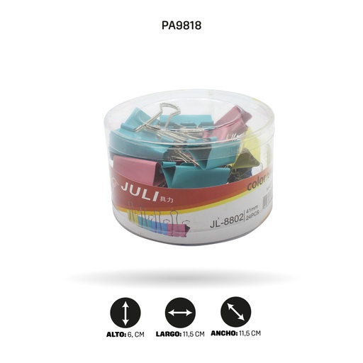 [PA9818] GANCHO LOTERO COLORES PASTELES DISPLAY X 24 UND 41 MM [PAC3264-9818]