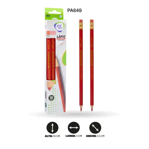 LAPIZ AH ROYAL ROJO DE CHEQUEO  X UND (PAC2507)