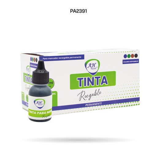 [PA2391] TINTA AH ROYAL NEGRA PARA MARCADOR PERMANENTE, 15 ML [DISPLAY X10]