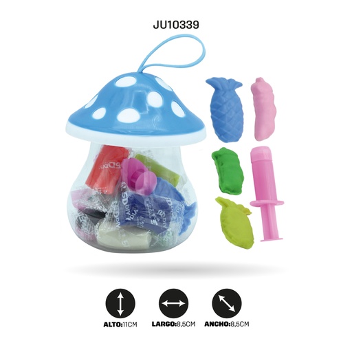 [JU10339] JUGUETE FIGURA HONGO CON MOLDES Y ARCILLA [PAC3075]