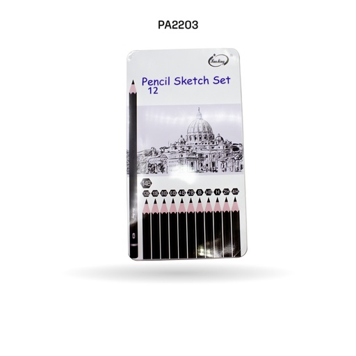 [PA2203] LAPIZ PARA DIBUJO X12 CAJA METALICA [PAC4216]
