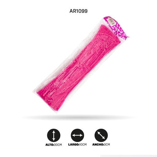 [AR1099] CHELINES DE FELPA BOLSA X 100 - FUCSIA NEON [PAC3610]