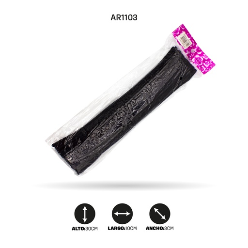 [AR1103] CHELINES DE FELPA BOLSA X 100 - NEGRO [PAC3614]