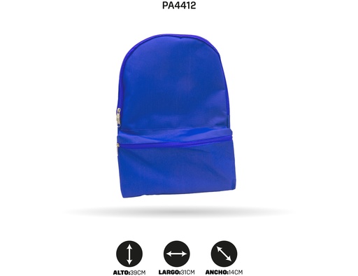 [PA4402] MALETIN NACIONAL UNICOLOR AZUL REY