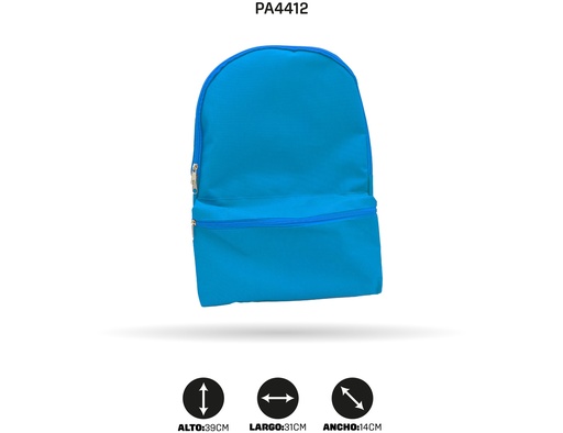 [PA4403] MALETIN NACIONAL UNICOLOR AZUL CLARO