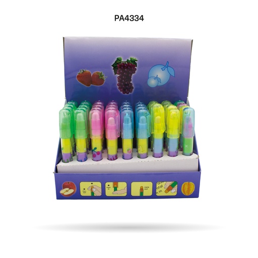 [PA4334] BORRADOR 5 PUNTAS CON OLOR FRESA DISPLAY X 36 UND [PAC3202]