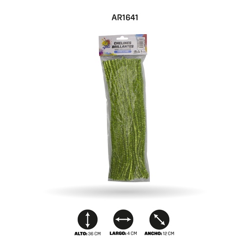 [AR1641] CHELINES BRILLANTES VERDE CLARO X 100   [PAC5390]