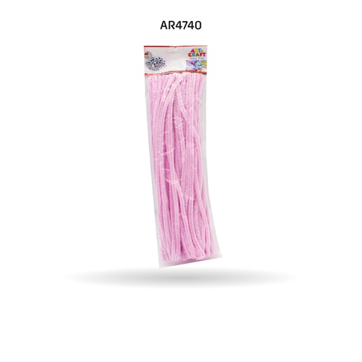 [AR4740] CHELINES DE FELPA BOLSA X 100 - ROSADO PASTEL   [PAC4327]