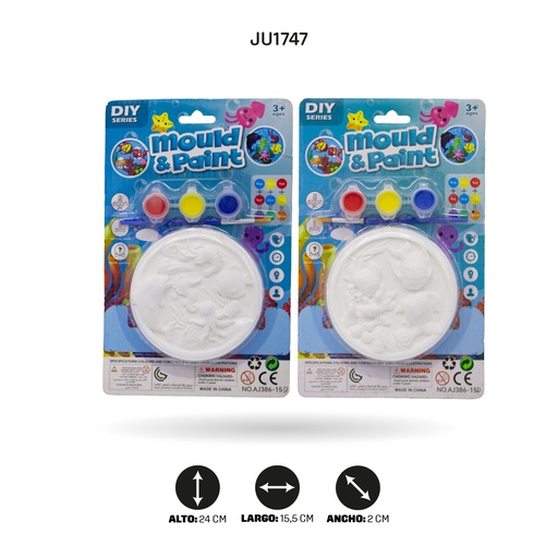 [JU1747] PINTURA EN YESO TEMATICA MUNDO SUBACUÁTICO [AJ386-15D]