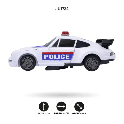 [JU1724] VEHICULO DEPORTIVO DE POLICÍA CON LUCES Y SONIDO (SPRAY) [FS238-28]