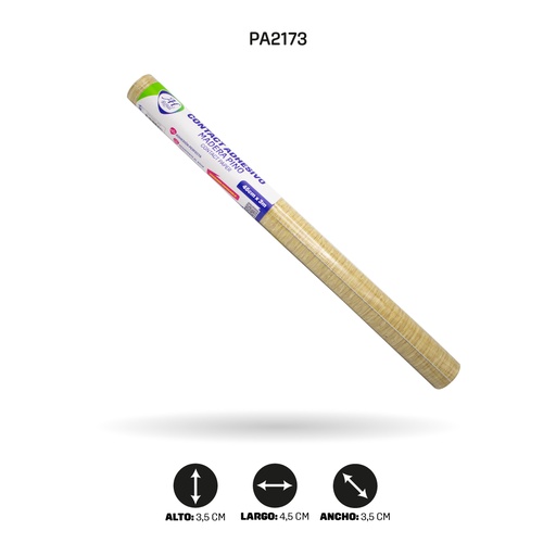 [PA2173] PAPEL CONTAC AHROYAL MADERA M008-2  DE 3 mts x 45 cms [PAC5444]