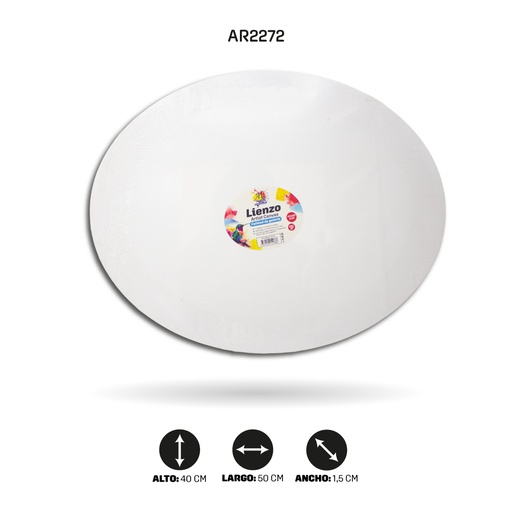 [AR2272] LIENZO ARTISTICO OVALADO  40x50CM [PAC4837-2272]