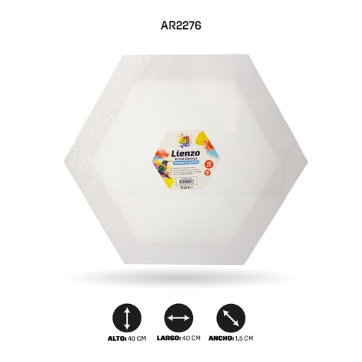 [AR2276] LIENZO ARTISTICO HEXAGONAL 40CM [PAC4841-2276]
