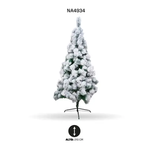 [NA4934] ARBOL DE NAVIDAD CON NIEVE 210 CM-330 PINES  [PAC5260]
