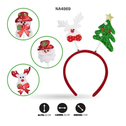 [NA4969] DIADEMA CON ÁRBOL DE NAVIDAD -10 BOX/12 [PAC4932]