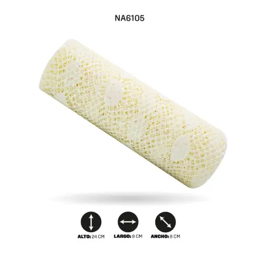 [NA6105] MALLA 24cm x 5y CHAMPAÑA PERLADO [PAC4988]