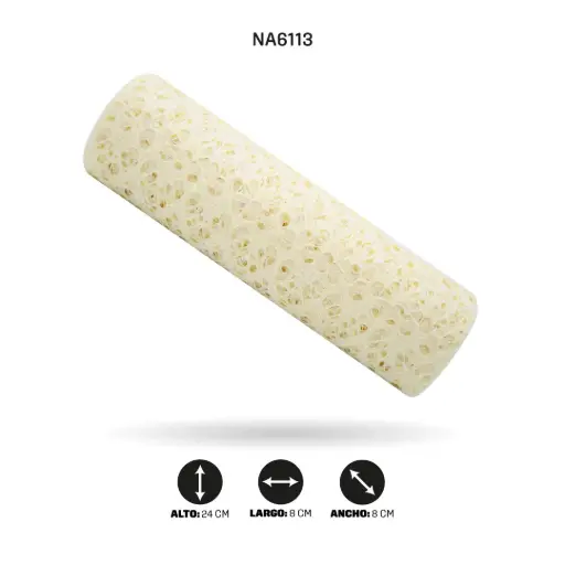 [NA6113] MALLA 24 cm x 5y BLANCO VAINILLA [PAC5001]