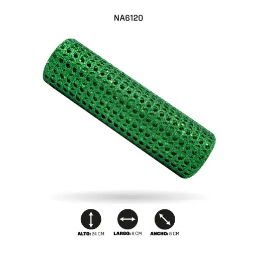 [NA6120] MALLA 24 cm x 5y VERDE ESMERALDA OSCURO [PAC5015]