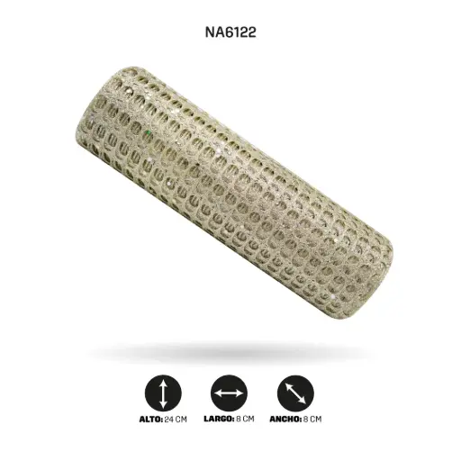 [NA6122] MALLA 24 cm x 5y DORADO CHAMPAÑA [PAC5017]