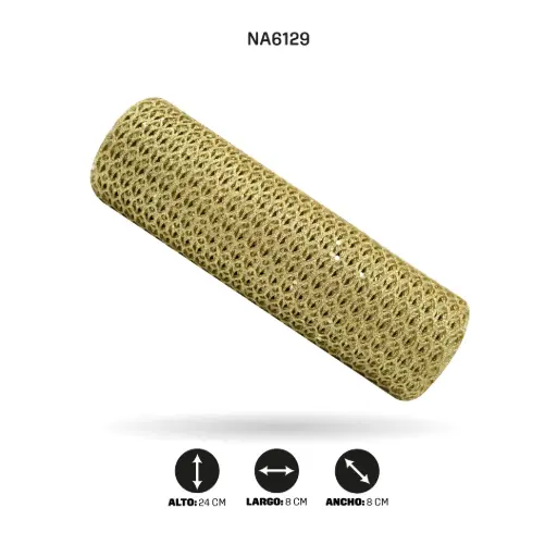 [NA6129] MALLA 24 cm x 5y DORADO [PAC5035]
